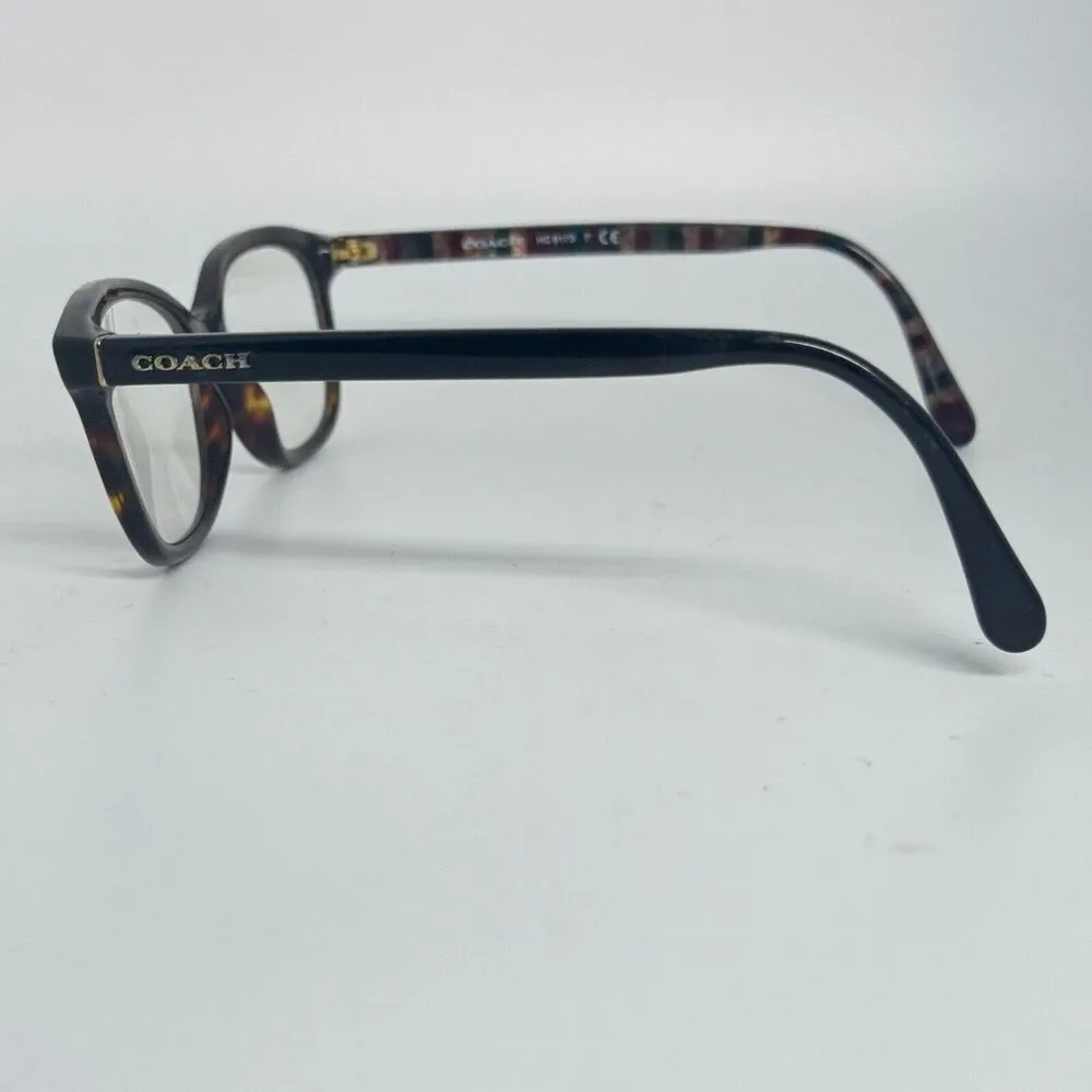 Coach Eyeglasses Frames HC6173 5120 Dark Tortoise Black Oval 54-16-140‎ H15990
